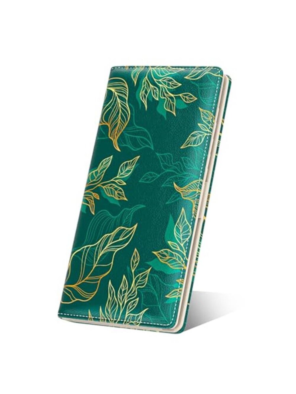 Womens RFID Blocking Slim Leather Wallet Bifold Card Holder Purse Clutch Green